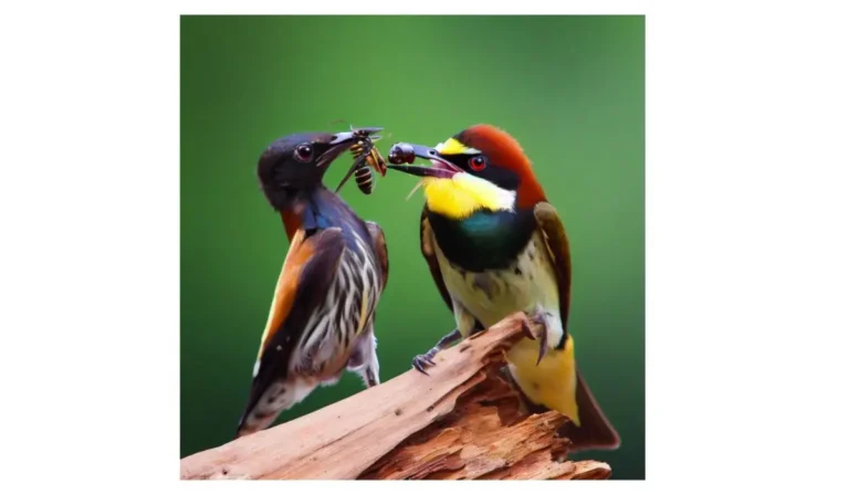 what birds eat wasps